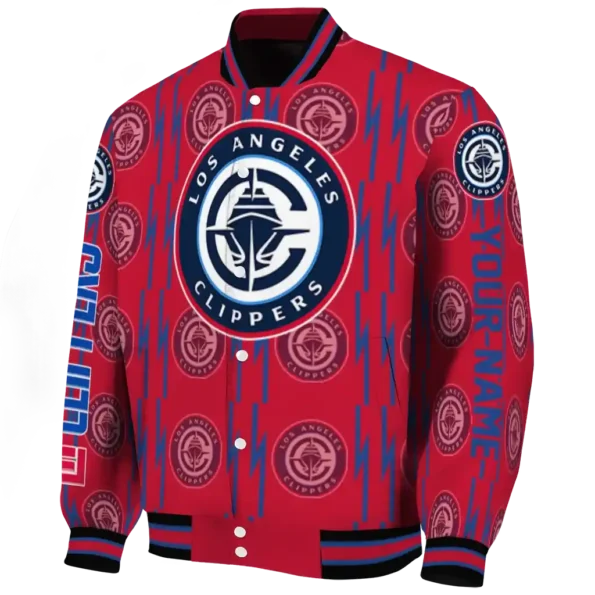 custom los angeles clippers bolt stripe red varsity jacket best selling.webp