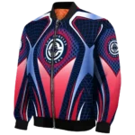 custom los angeles clippers mesh chest black bomber jacket best selling