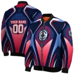 custom los angeles clippers mesh chest black bomber jacket best selling