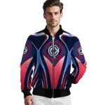 custom los angeles clippers mesh chest black bomber jacket best selling