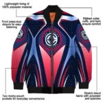 custom los angeles clippers mesh chest black bomber jacket best selling