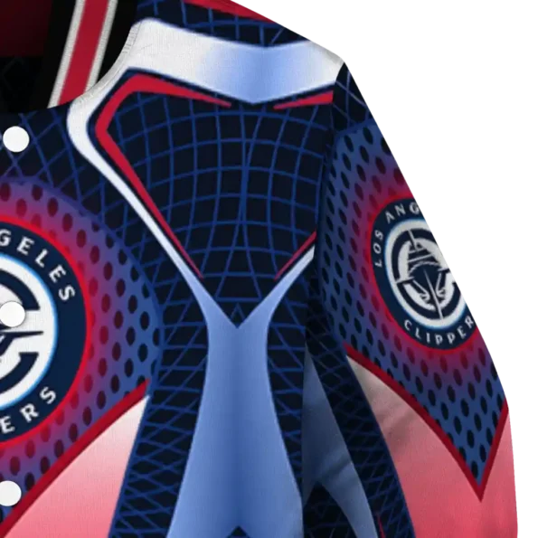 custom los angeles clippers mesh chest black varsity jacket premium grade.webp