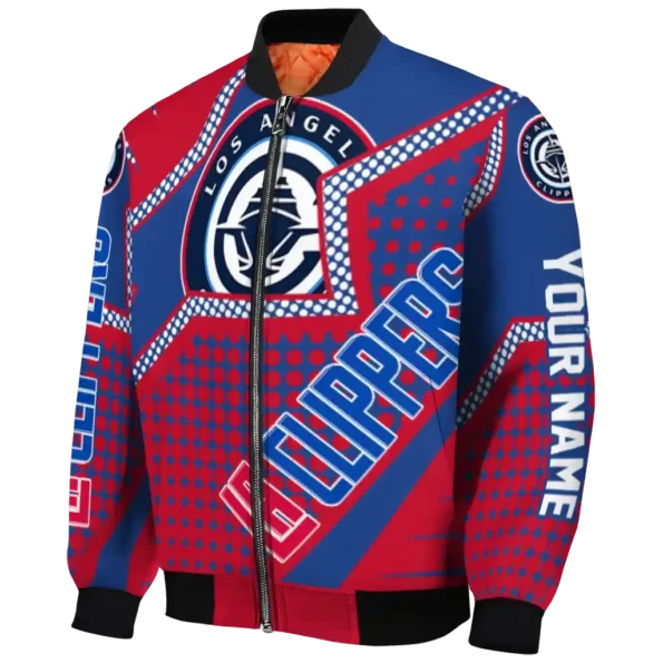 custom los angeles clippers star burst red bomber jacket best selling