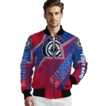 custom los angeles clippers star burst red bomber jacket best selling