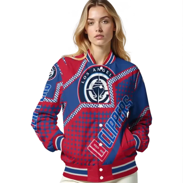 custom los angeles clippers star burst red varsity jacket latest model.webp