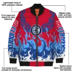 custom los angeles clippers winged blaze red white bomber jacket best selling