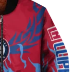 custom los angeles clippers winged blaze red white bomber jacket best selling
