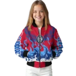 custom los angeles clippers winged blaze red white bomber jacket best selling