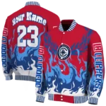 custom los angeles clippers winged blaze red white varsity jacket best selling.webp