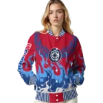 custom los angeles clippers winged blaze red white varsity jacket best selling.webp