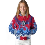 custom los angeles clippers winged blaze red white varsity jacket best selling.webp