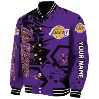 custom los angeles lakers hexagon cluster purple black varsity jacket best selling.webp