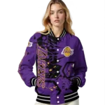 custom los angeles lakers hexagon cluster purple black varsity jacket best selling.webp
