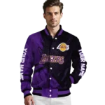 custom los angeles lakers hexagon mesh purple black varsity jacket best selling.webp
