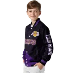 custom los angeles lakers hexagon mesh purple black varsity jacket best selling.webp