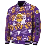 custom los angeles lakers pyramid shapes purple varsity jacket best selling.webp