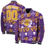 custom los angeles lakers pyramid shapes purple varsity jacket best selling.webp