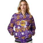 custom los angeles lakers pyramid shapes purple varsity jacket best selling.webp