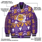 custom los angeles lakers pyramid shapes purple varsity jacket best selling.webp