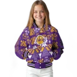 custom los angeles lakers pyramid shapes purple varsity jacket best selling.webp