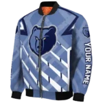 custom memphis grizzlies chevron angles blue bomber jacket best selling