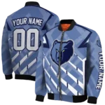 custom memphis grizzlies chevron angles blue bomber jacket best selling