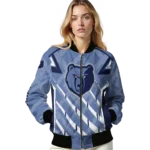 custom memphis grizzlies chevron angles blue bomber jacket best selling