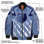 custom memphis grizzlies chevron angles blue bomber jacket best selling