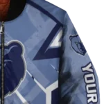 custom memphis grizzlies chevron angles blue bomber jacket best selling