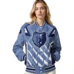 custom memphis grizzlies chevron angles blue varsity jacket best selling.webp