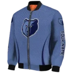 custom memphis grizzlies chevron arrow blue bomber jacket best selling