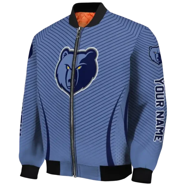 custom memphis grizzlies chevron arrow blue bomber jacket best selling