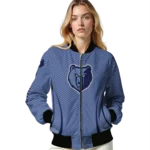 custom memphis grizzlies chevron arrow blue bomber jacket best selling
