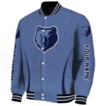 custom memphis grizzlies chevron arrow blue varsity jacket best selling.webp