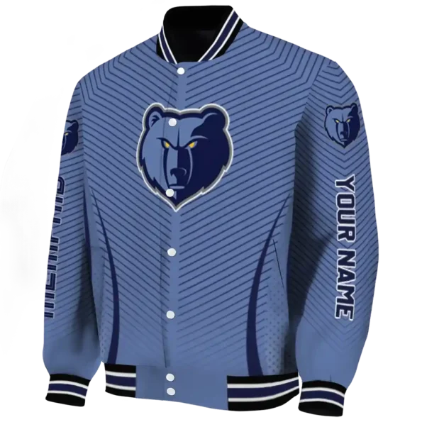 custom memphis grizzlies chevron arrow blue varsity jacket best selling.webp