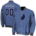 custom memphis grizzlies chevron arrow blue varsity jacket best selling.webp