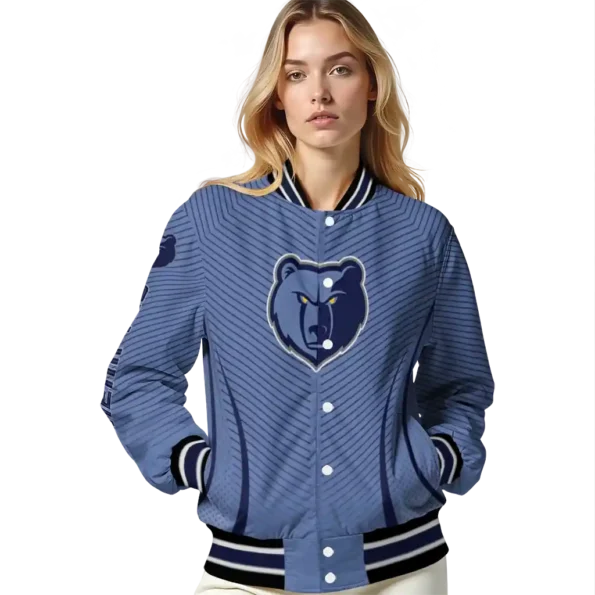 custom memphis grizzlies chevron arrow blue varsity jacket latest model.webp