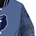 custom memphis grizzlies chevron arrow blue varsity jacket best selling.webp