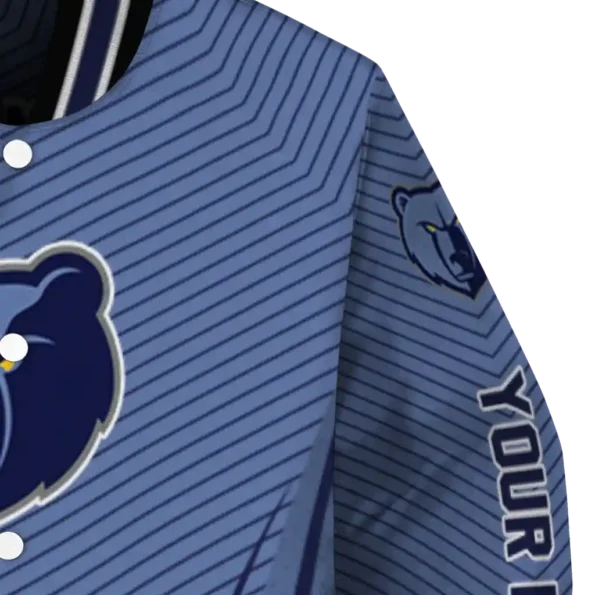 custom memphis grizzlies chevron arrow blue varsity jacket premium grade.webp