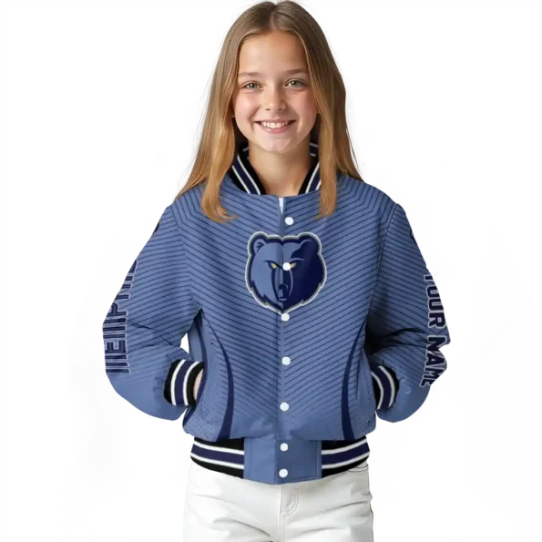 custom memphis grizzlies chevron arrow blue varsity jacket top rated.webp