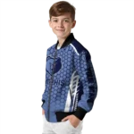 custom memphis grizzlies hexagon grid blue bomber jacket best selling