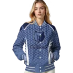 custom memphis grizzlies hexagon grid blue varsity jacket best selling.webp