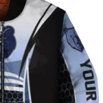 custom memphis grizzlies mesh effect blue black bomber jacket best selling