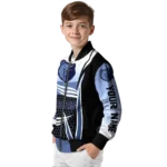 custom memphis grizzlies mesh effect blue black bomber jacket best selling