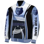 custom memphis grizzlies mesh effect blue black varsity jacket best selling.webp