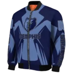custom memphis grizzlies spider mark blue bomber jacket best selling