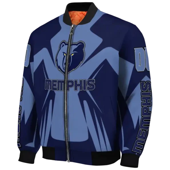 custom memphis grizzlies spider mark blue bomber jacket best selling