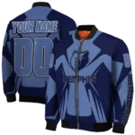 custom memphis grizzlies spider mark blue bomber jacket best selling
