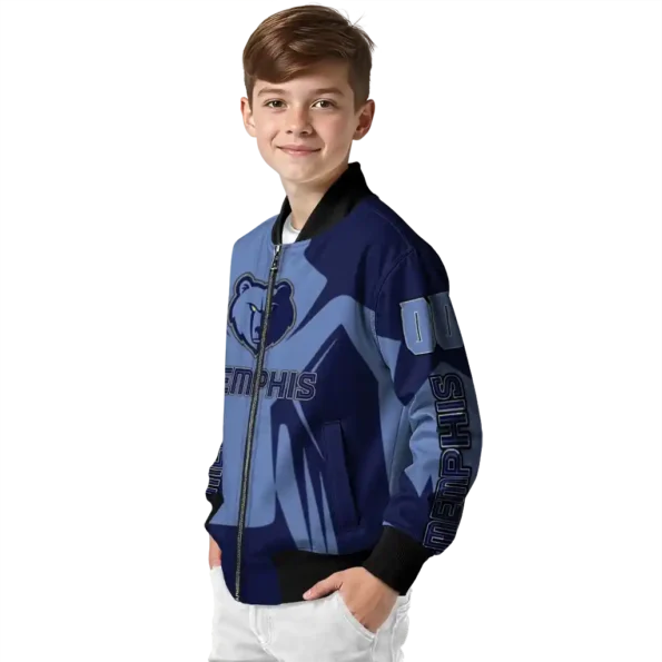 custom memphis grizzlies spider mark blue bomber jacket trendy