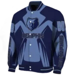 custom memphis grizzlies spider mark blue varsity jacket best selling.webp